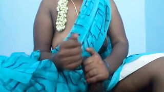 Tamil aunty blue saree tease full scene