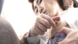 Japanese milf train grope porn online