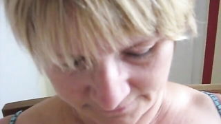 Mature blonde closeup solo sex video