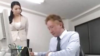 Tuyako Yoshino office creampie sex video