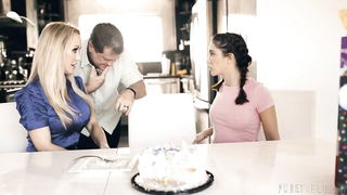Brandi Love birthday threesome full scene