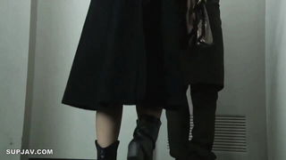 Japanese housewife hallway creampie full scene