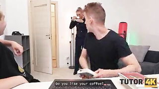 Russian tutor gives hot lesson xxx video