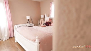 Aunt Judy busty MILF teasing xxx clip