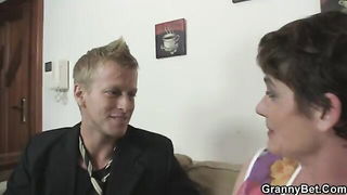Granny housewife seduces young lover xxx clip