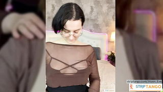 Brunette housewife in sheer lingerie porn online
