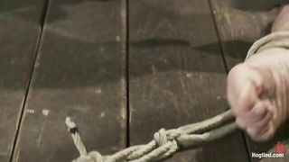 Amber Jayne hogtied rope submission mature tube
