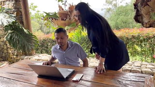 Pregnant employee seduces Latina boss full scene