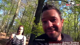 Tattooed German MILF outdoor pickup free porn