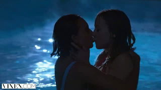 Tori Black and Ivy Wolfe pool kiss porn online