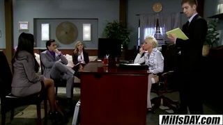 Audrey Bitoni office milf orgy sex video